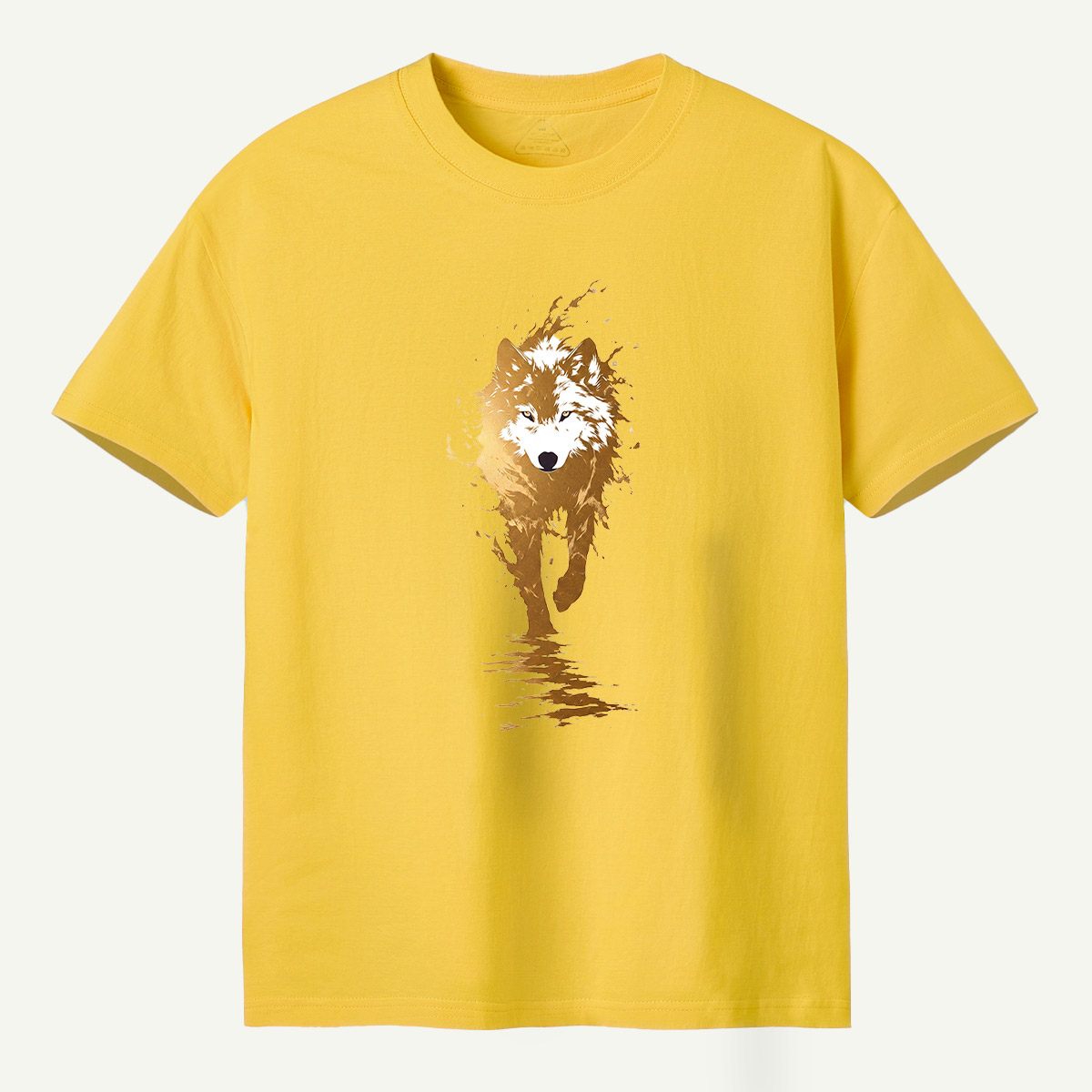 Golden Fox Reflection Watercolor T-Shirt