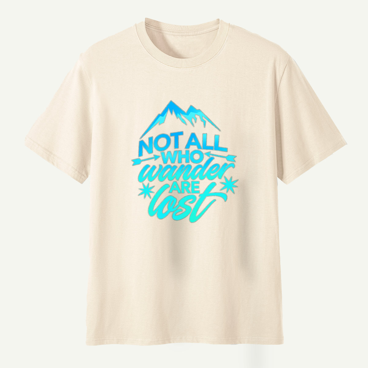 Not All Who Wander Are Lost Mountain Arrow Badge T-Shirt