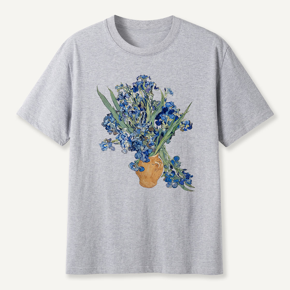 Blue Irises in Vase Art T-Shirt