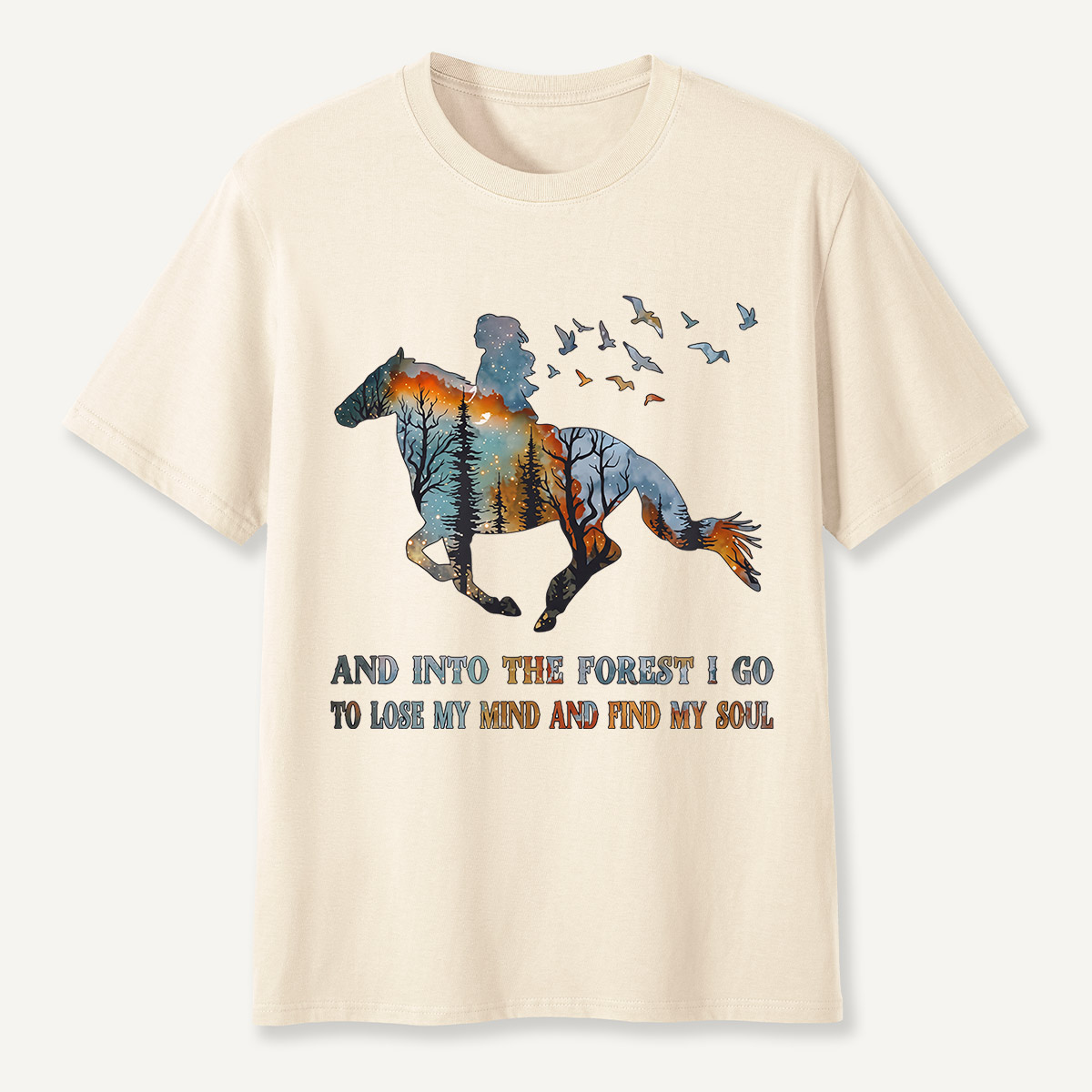 And Into the Forest I Go Horse Silhouette T-Shirt