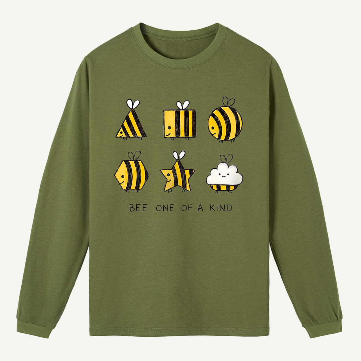 Bee One of a Kind Shapes Long Sleeve T-Shirt