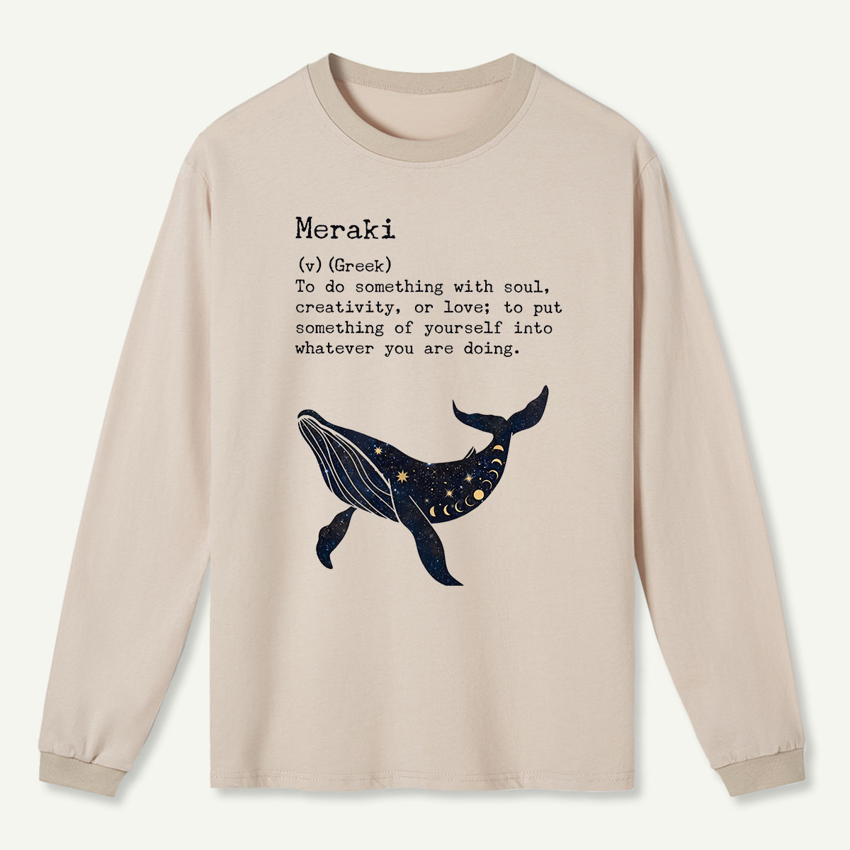 Meraki Whale Long Sleeve T-Shirt