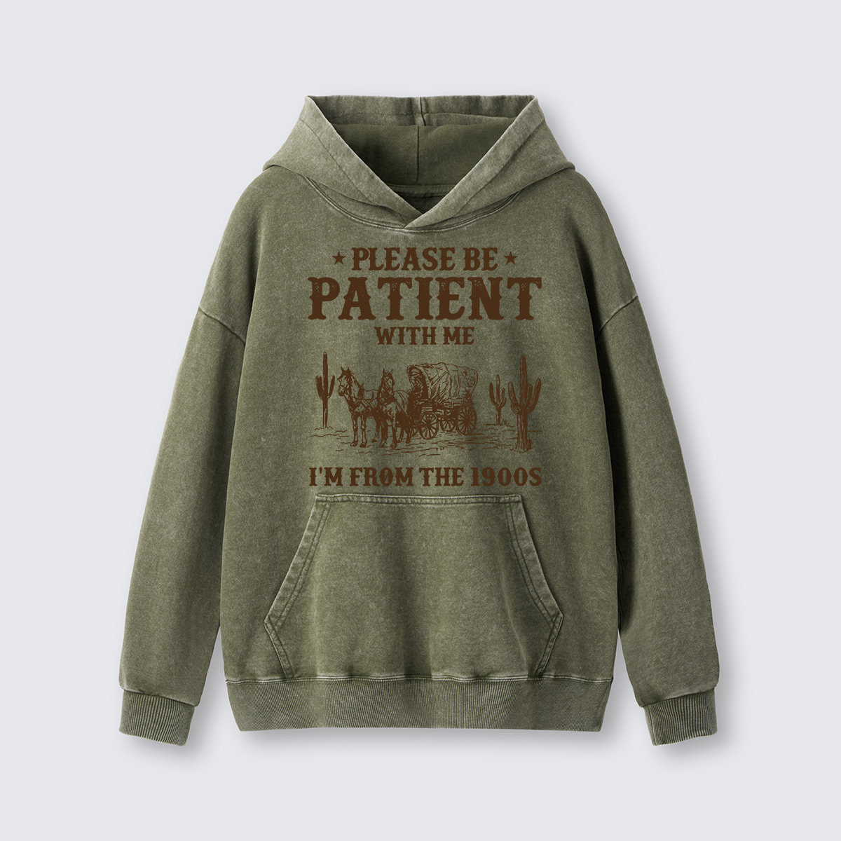 Please Be Patient With Me I'm From the 1900s Washed Hoodie