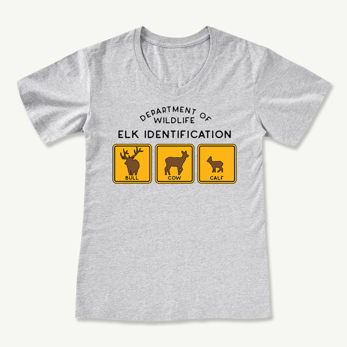 Elk Identification Field Guide V-neck T-Shirt