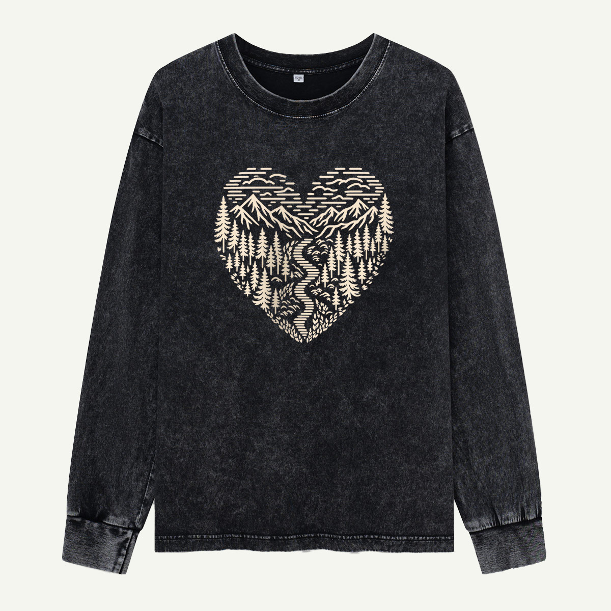 Where the Wild Heart Wanders Washed Long Sleeves