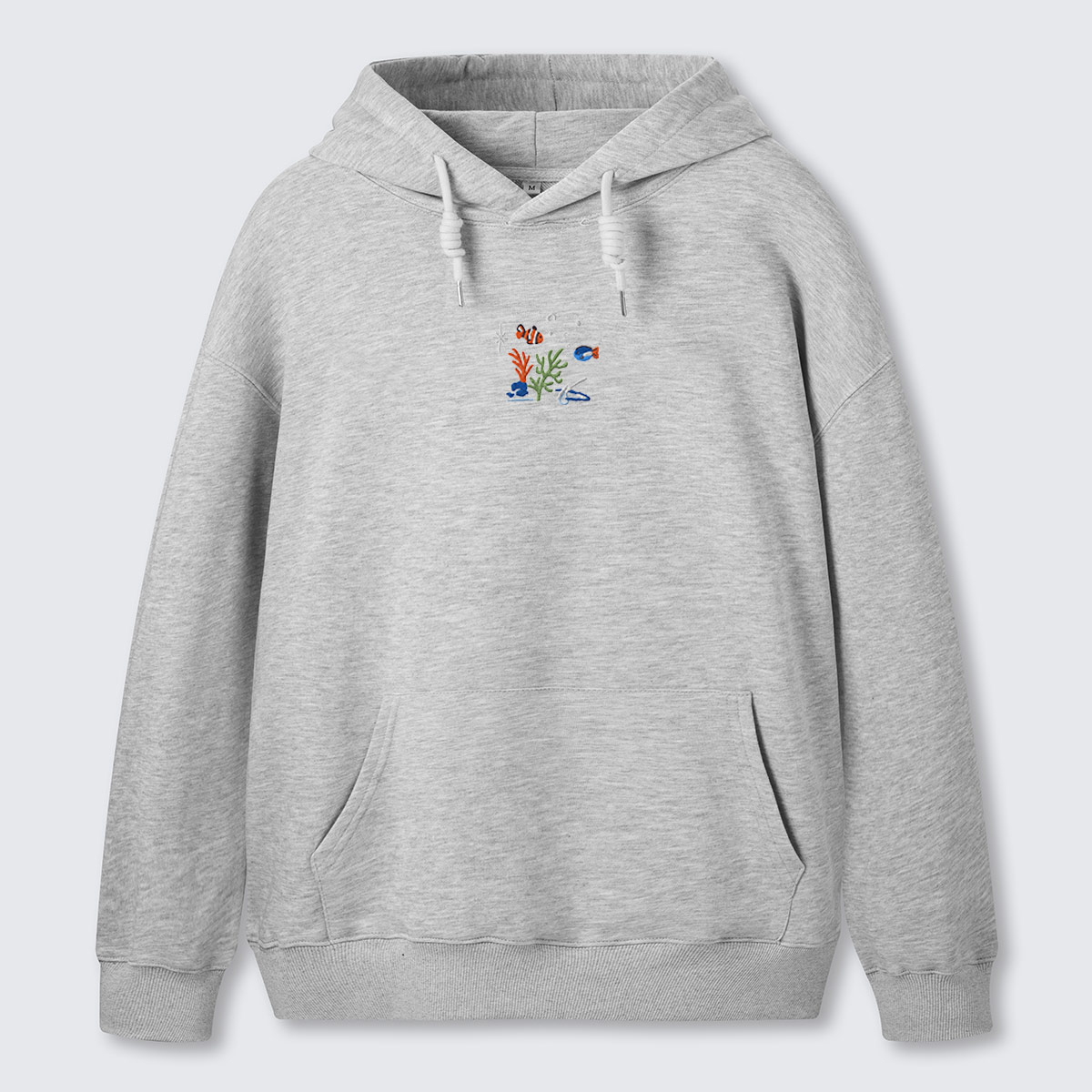 Underwater Reef Fish Embroidered Hoodie