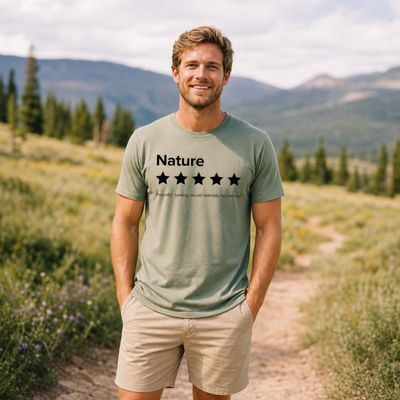 Nature 5-Star Review Minimalist Rating T-Shirt