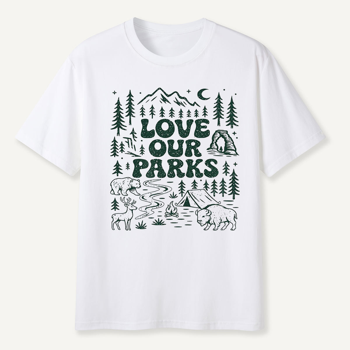 Love Our Parks Wildlife Camping T-Shirt