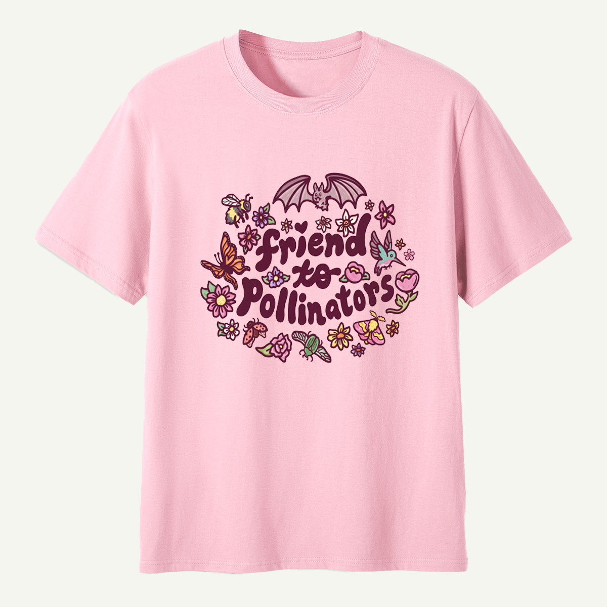 Friend To Pollinators Garden Wildlife Circle T-Shirt
