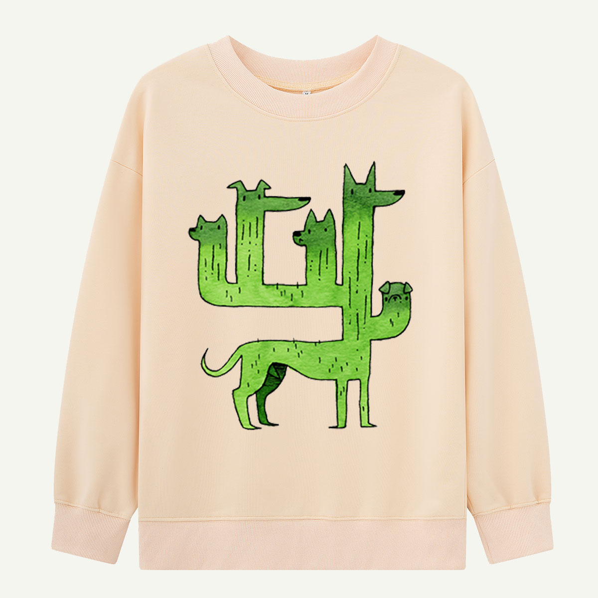 Dog Cactus Form Sweatshirts