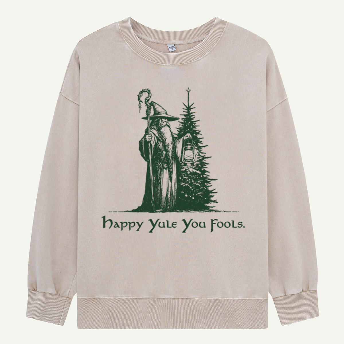 Happy Yule Yew Fool Washed Sweatshirts
