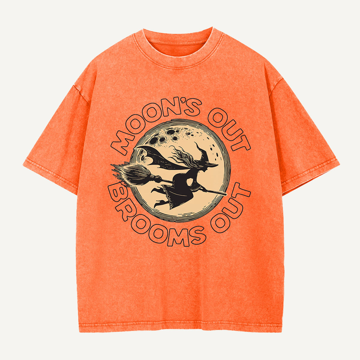 Moon’s Out Brooms Out Washed T-Shirt