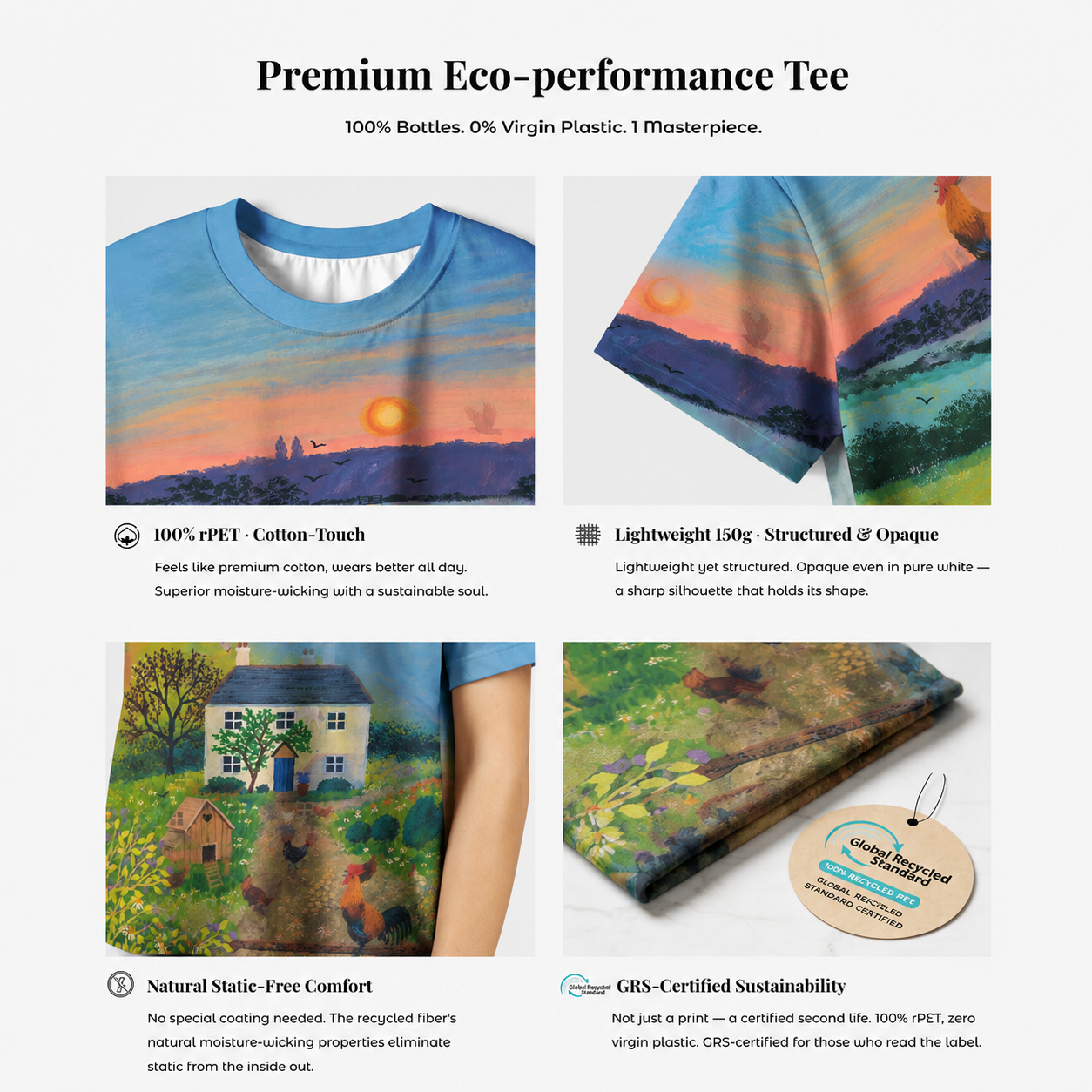 Sunset Countryside Premium Eco Tee