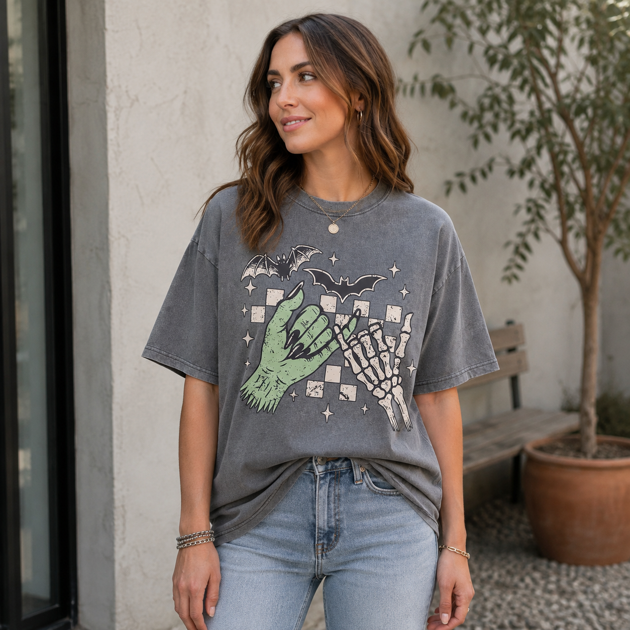  Bat Flight Pinky Promise Washed T-Shirt
