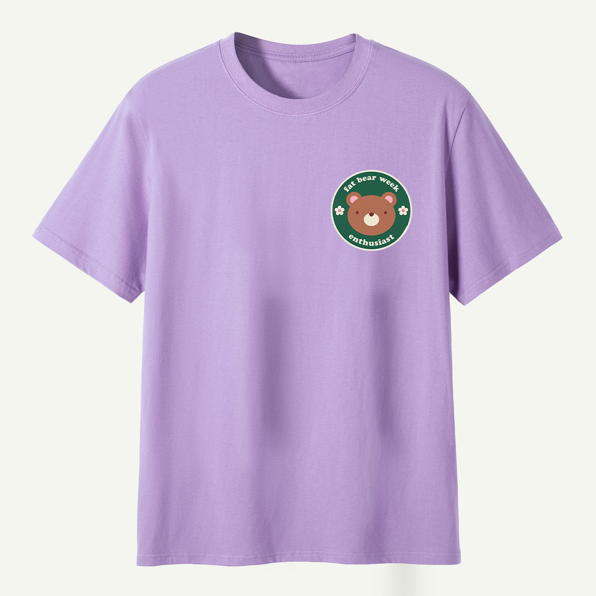 Fat Bear Week Enthusiast Cute Bear Badge T-Shirt
