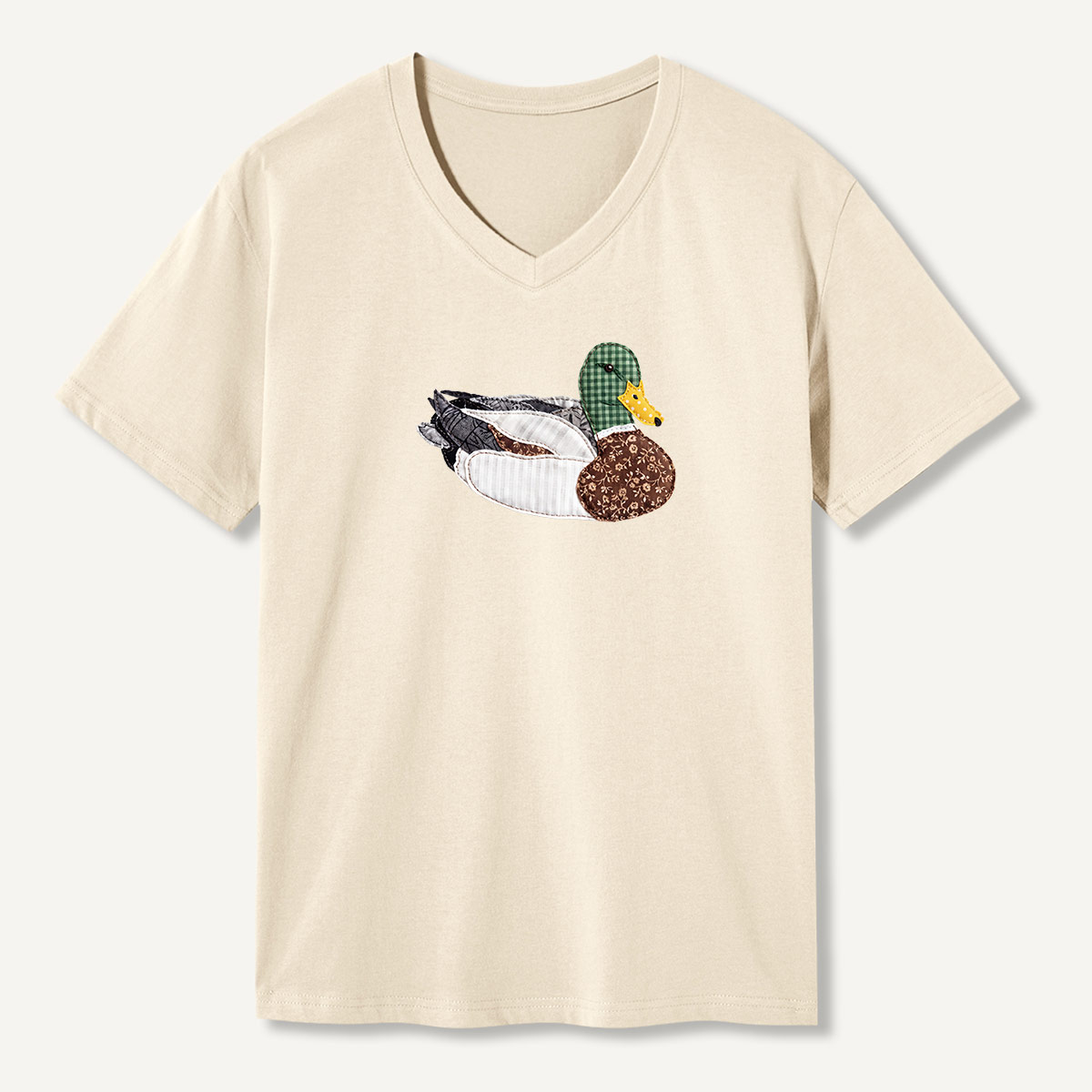 Mallard Duck Vintage Wildlife V-neck T-Shirt