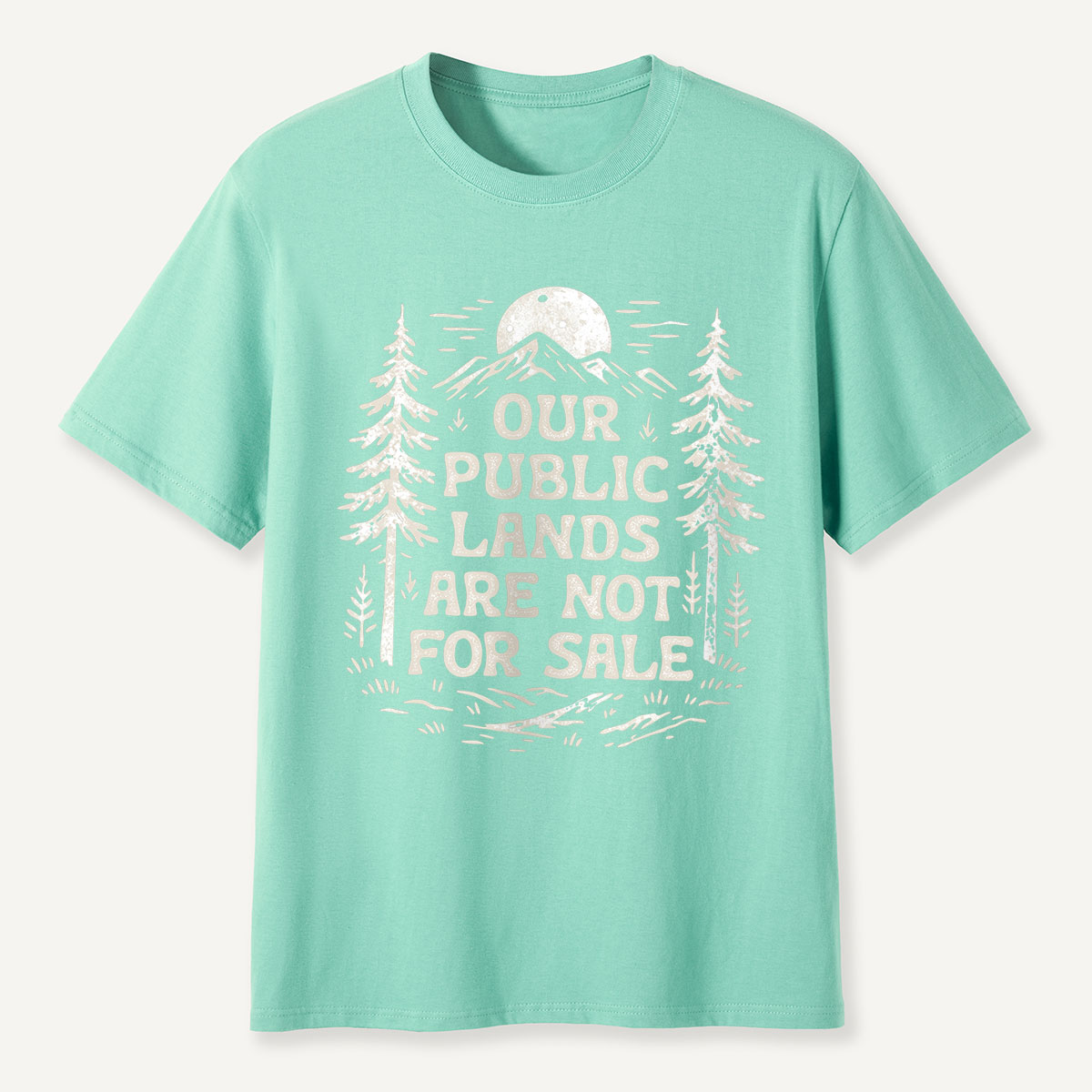 Our Public Lands Are Not for Sale Moonlit Forest T-Shirt