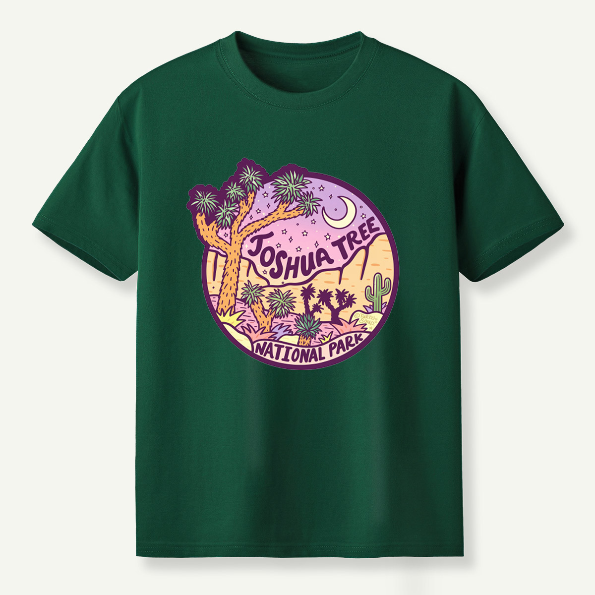Joshua Tree National Park Desert Moonlight Landscape T-Shirt