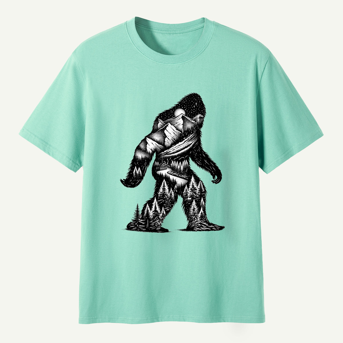 Gorilla Mountain Forest River Wilderness Silhouette T-Shirt
