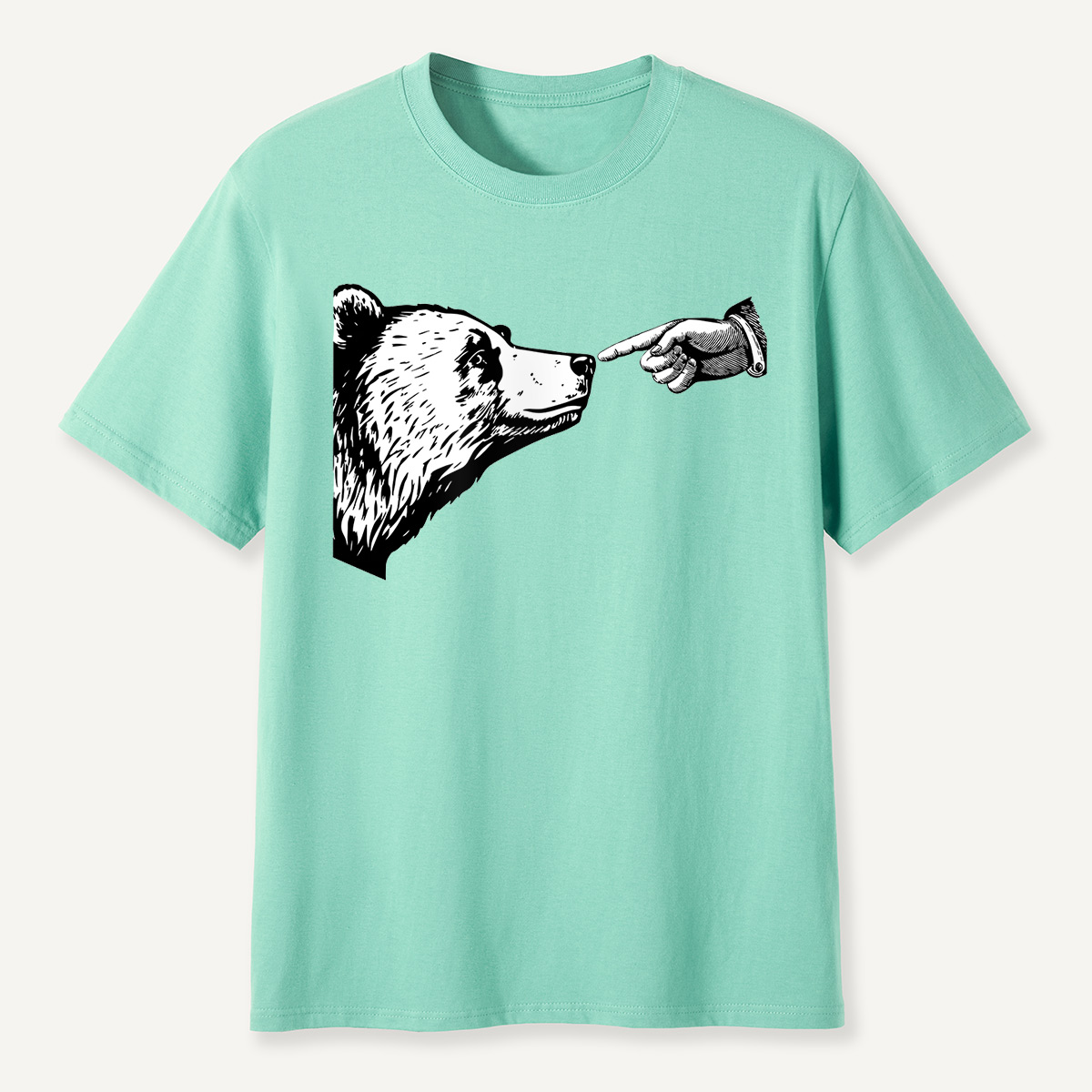 Boop the Bear Funny Line Art T-Shirt