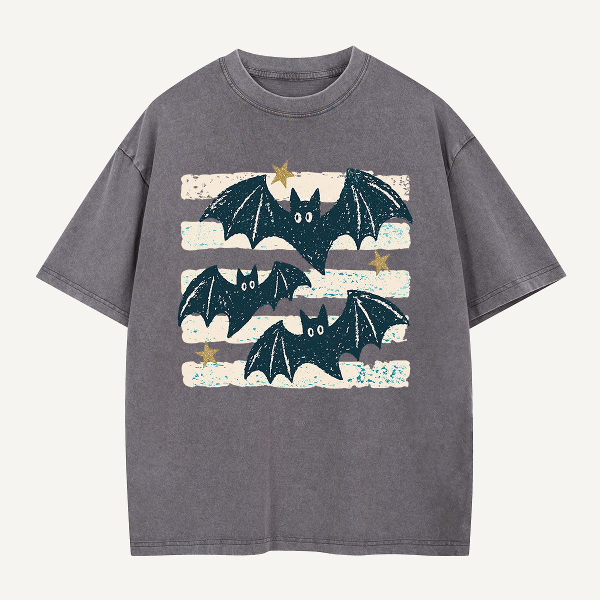 Three Bats After Dark Washed T-Shirt