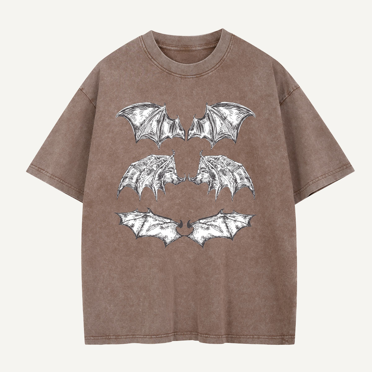 A Study in Bat Wings Washed T-Shirt