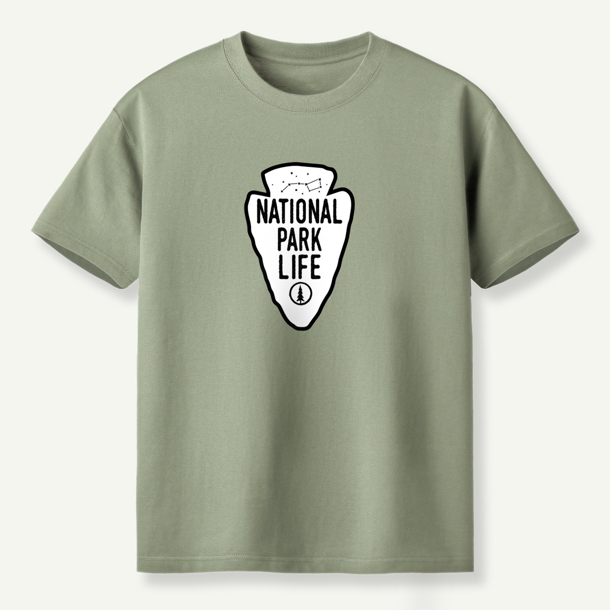 National Park Life Pine Tree Constellation Arrowhead Emblem T-Shirt