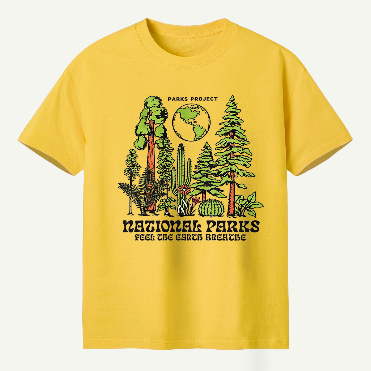 National Parks Feel The Earth Breathe Redwood Cactus Forest T-Shirt