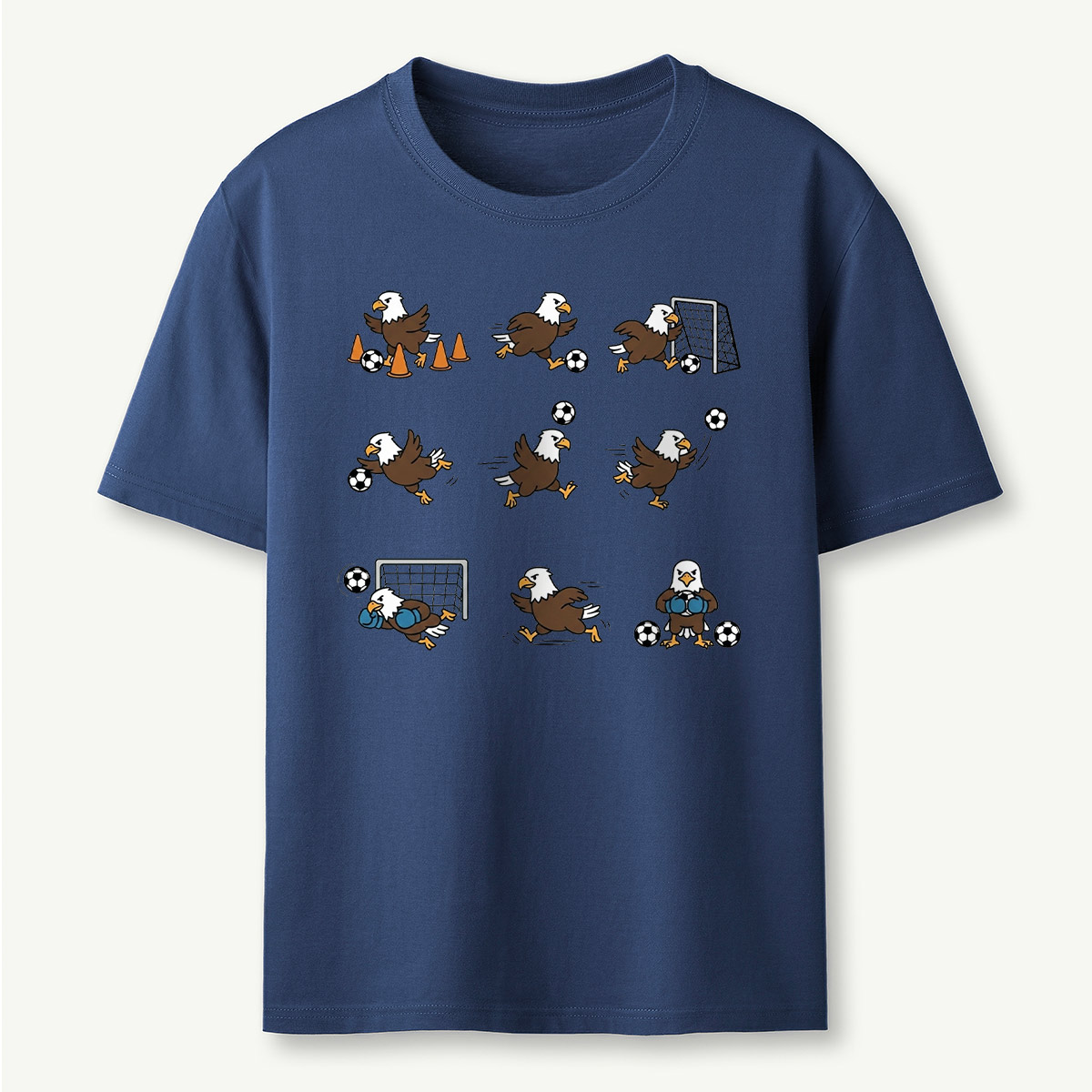 Funny Bald Eagle Soccer T‑Shirt