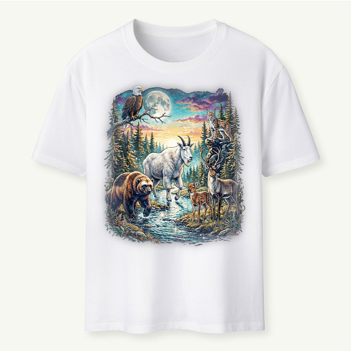 Vintage Moon Wildlife T‑Shirt