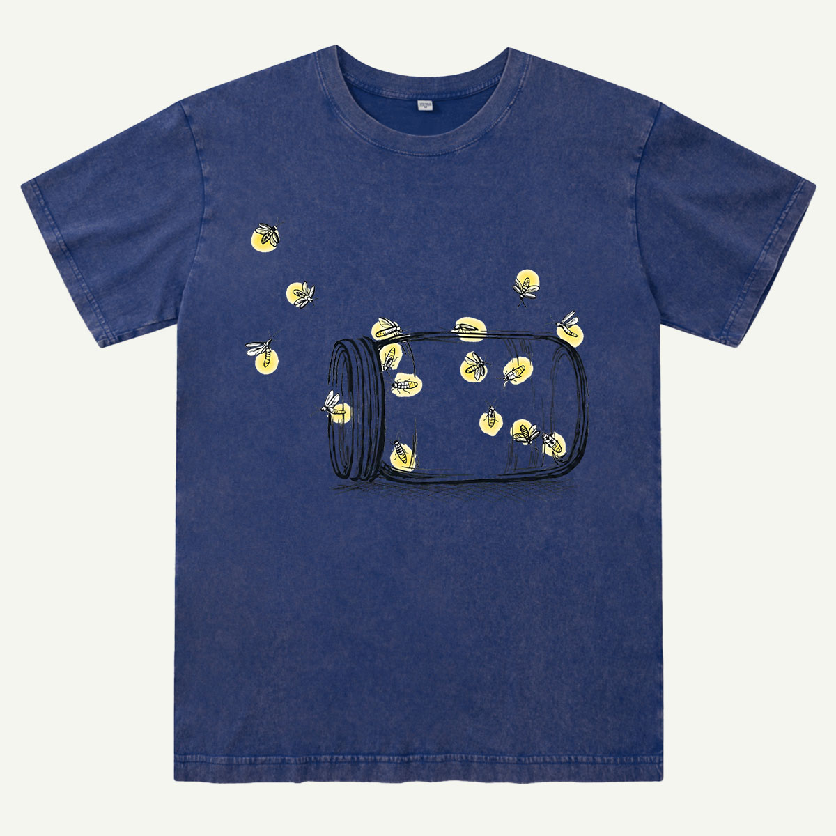 Summer Fireflies in a Jar Washed T-Shirt