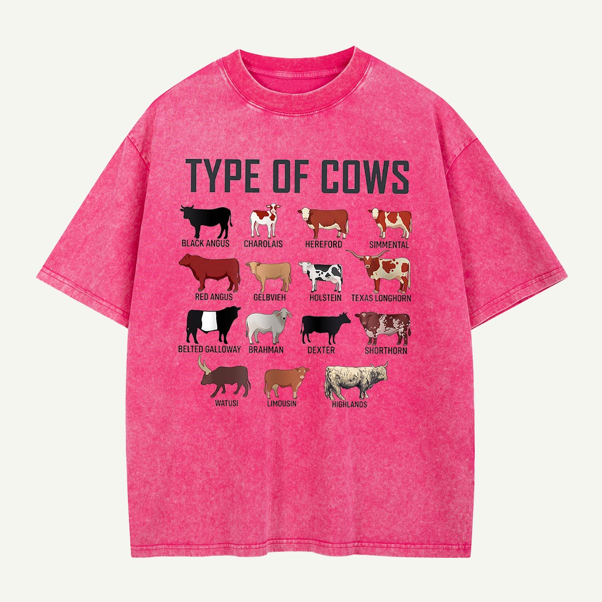 Cow Roll Call Washed T-Shirt