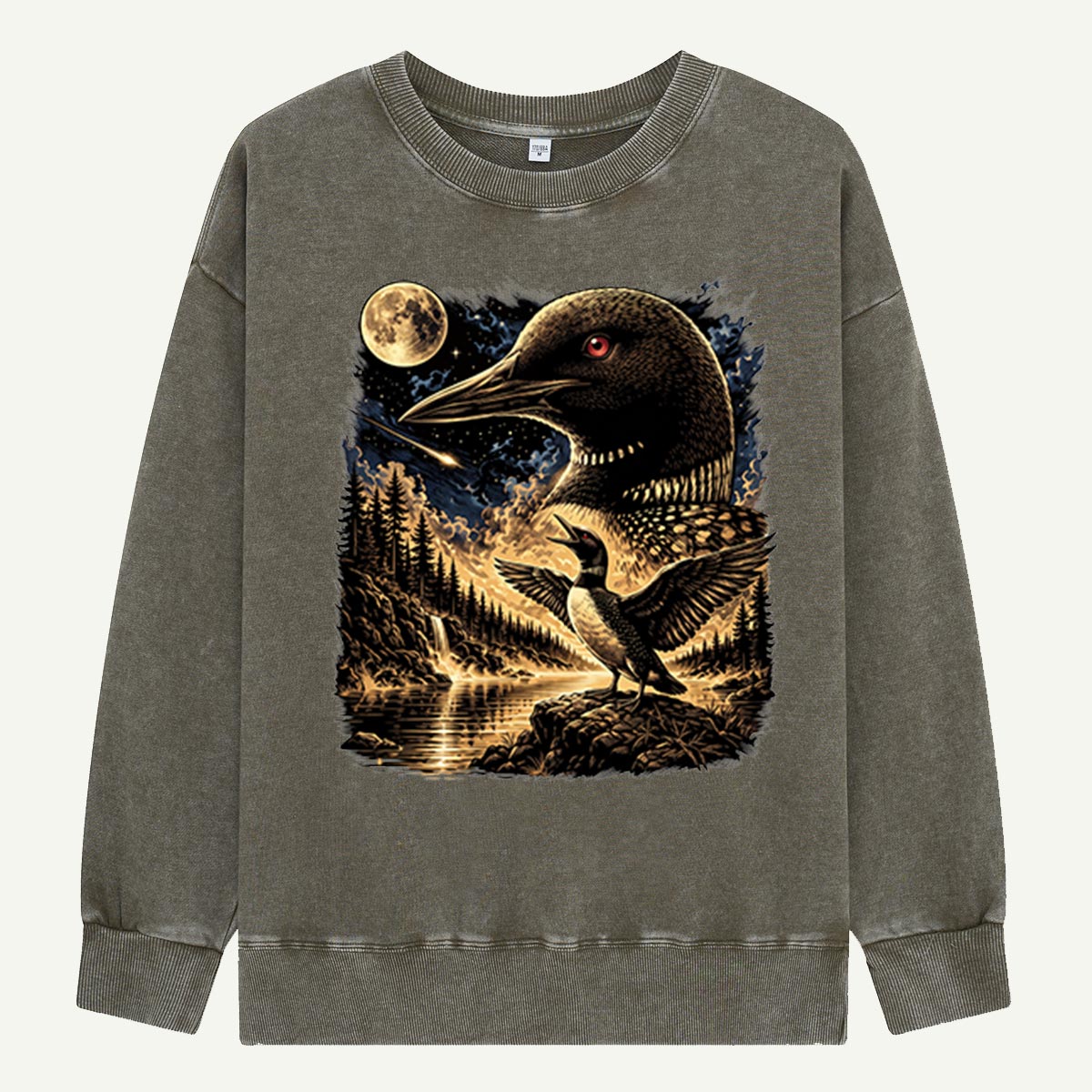 Moonlight Loon Call Washed Sweatshirts