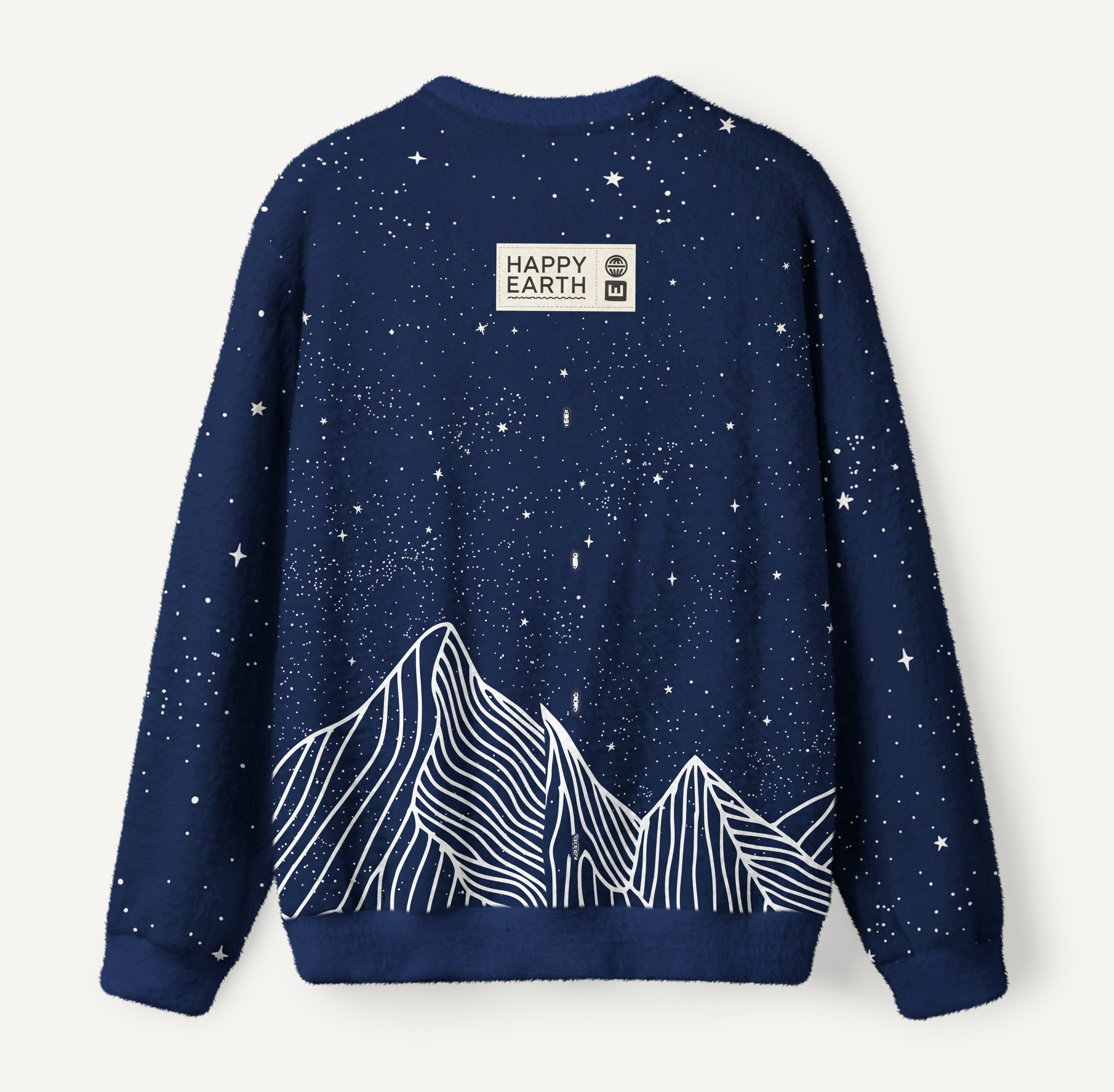 Alpine Etching Ugly Fuzzy Fleece Sweatshirt