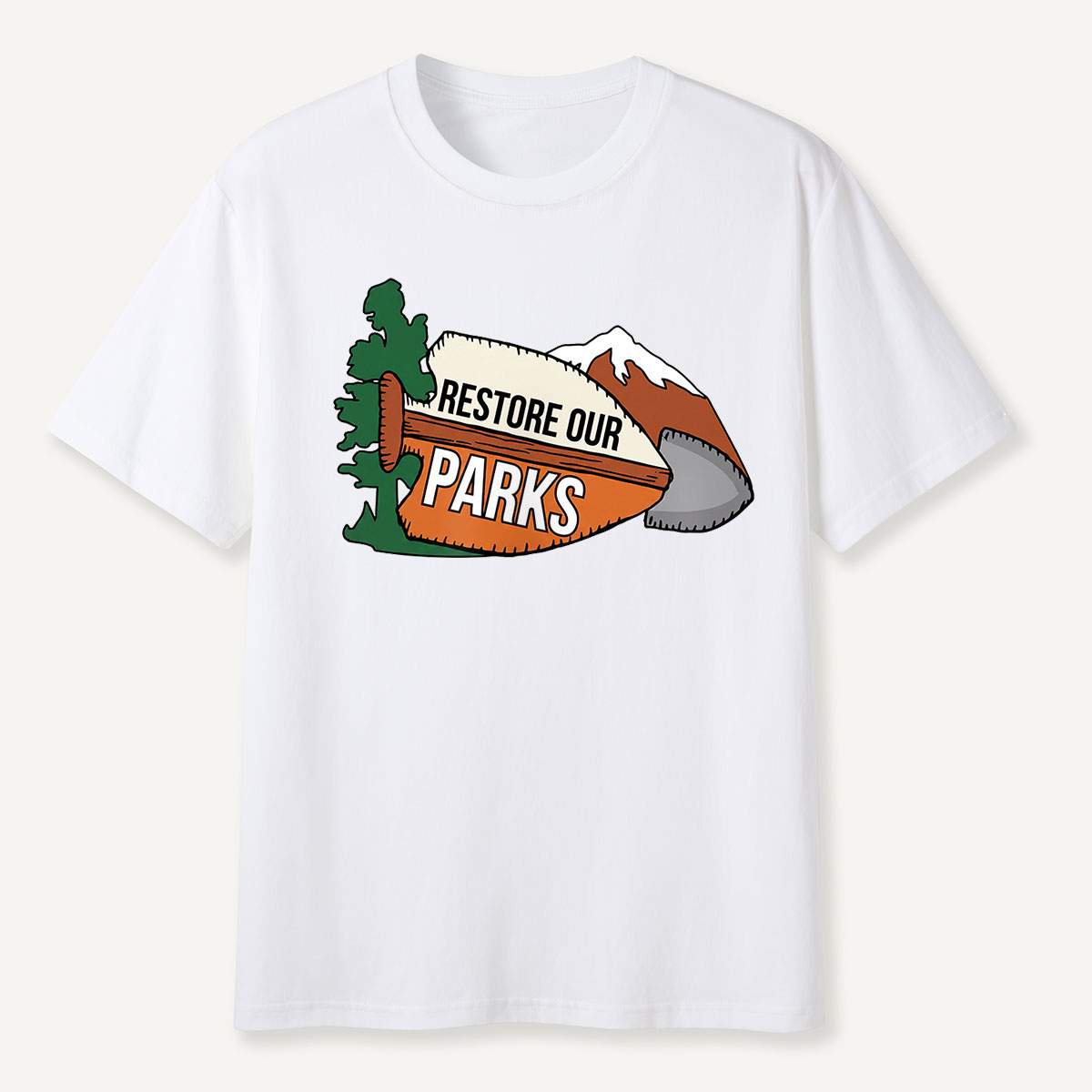 Restore Our Parks Football Badge T-Shirt