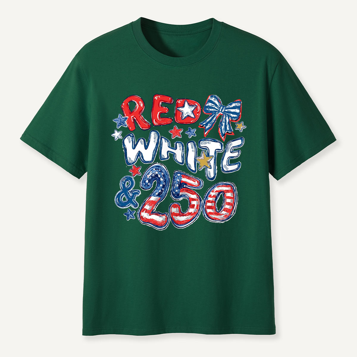 Red White and 250 Flag T-Shirt