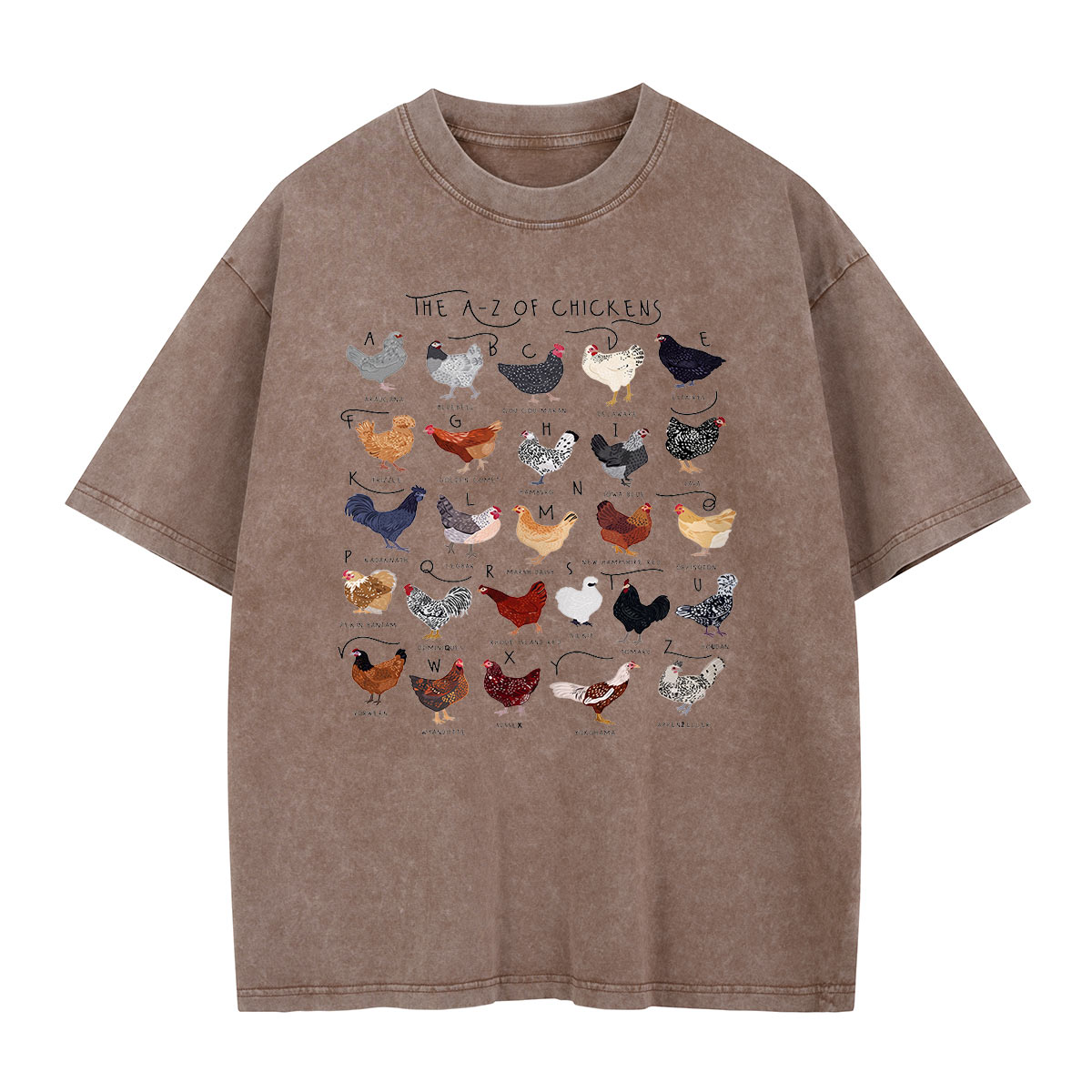 The Chicken Alphabet Washed T-Shirt