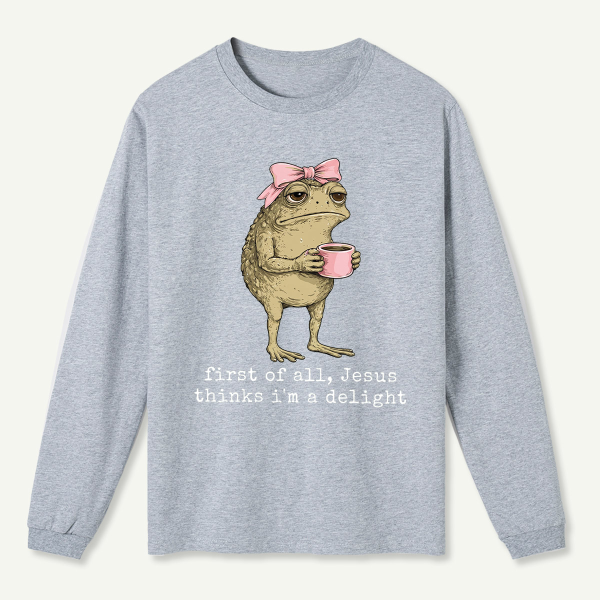 Sleepy Frog Coffee Lover Long Sleeve T-Shirt