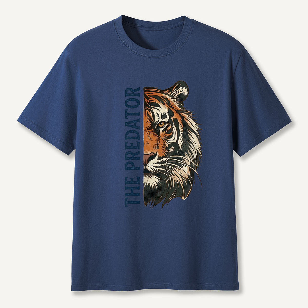 Half Face Tiger Predator T-Shirt