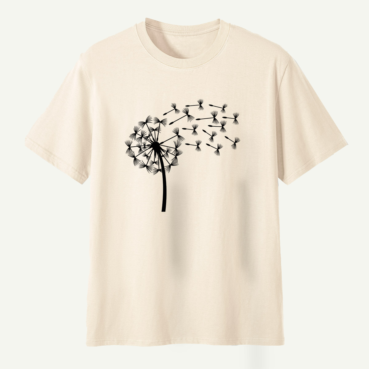 Dandelion Seeds Line Art T-Shirt