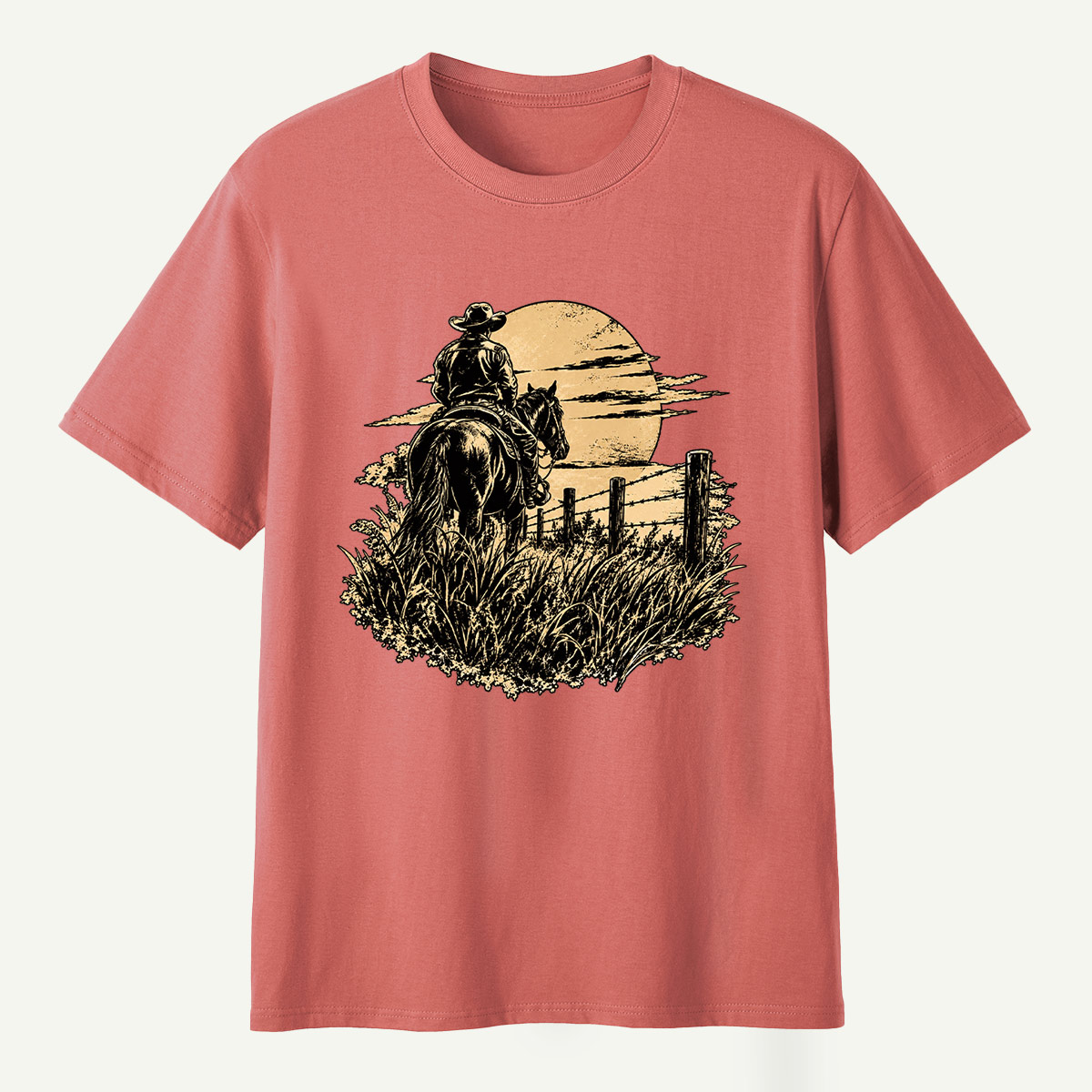 Moonlit Wilderness Cowboy Ride T-Shirt