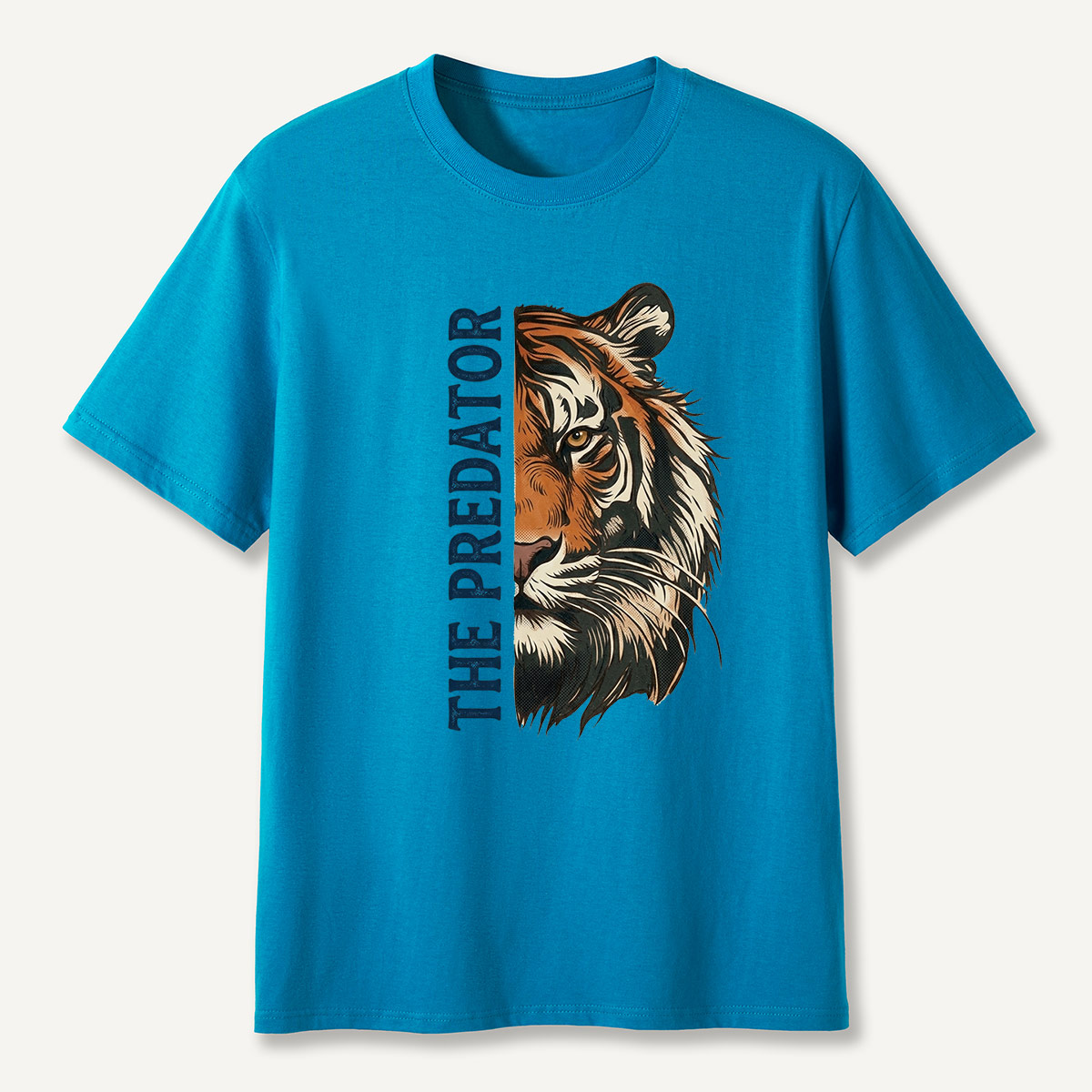 Half Face Tiger Predator T-Shirt