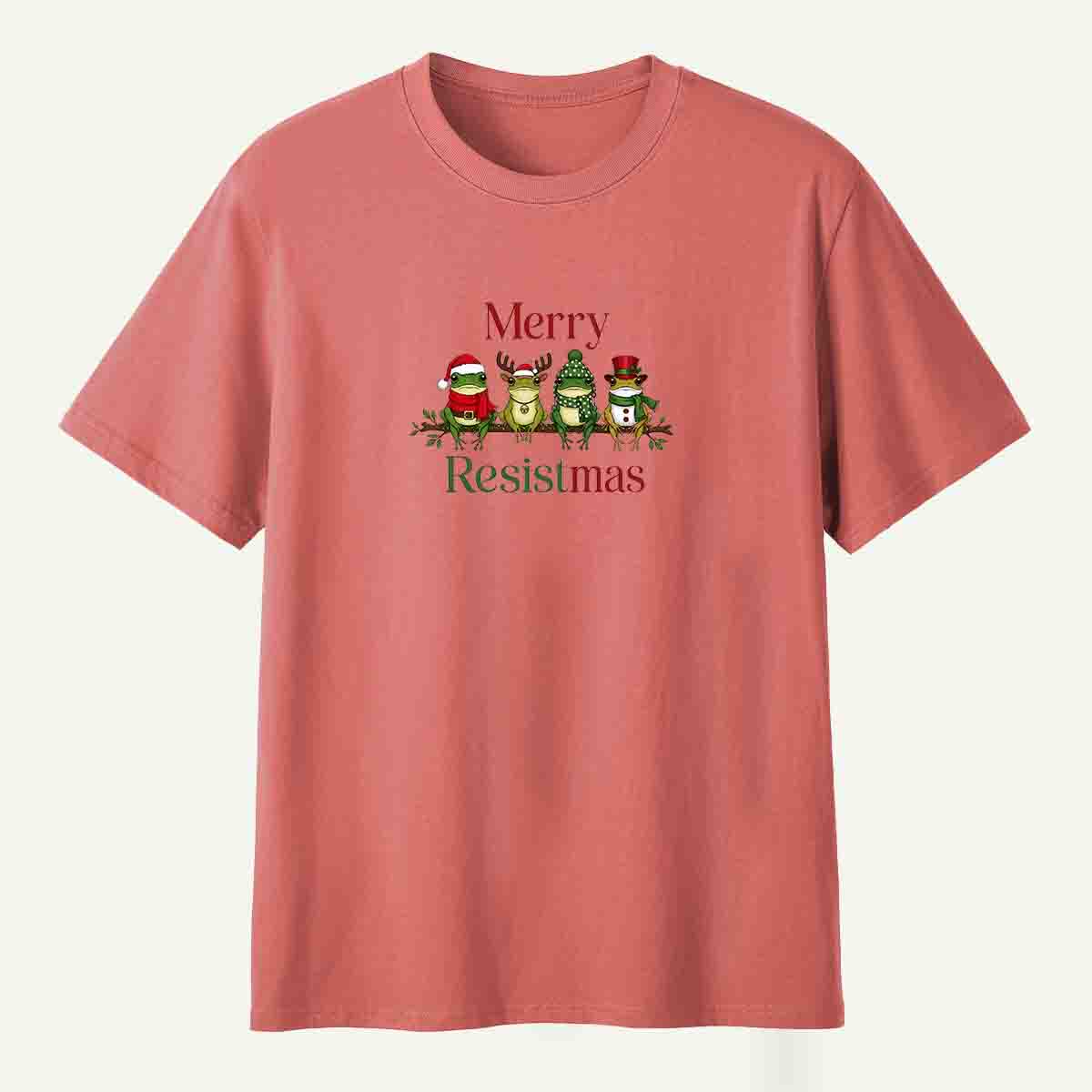 Merry Resistmas Christmas Frogs T-Shirt