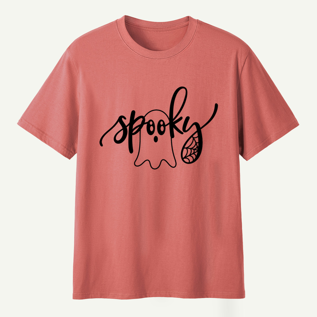 Spooky Ghost Lettering T-Shirt