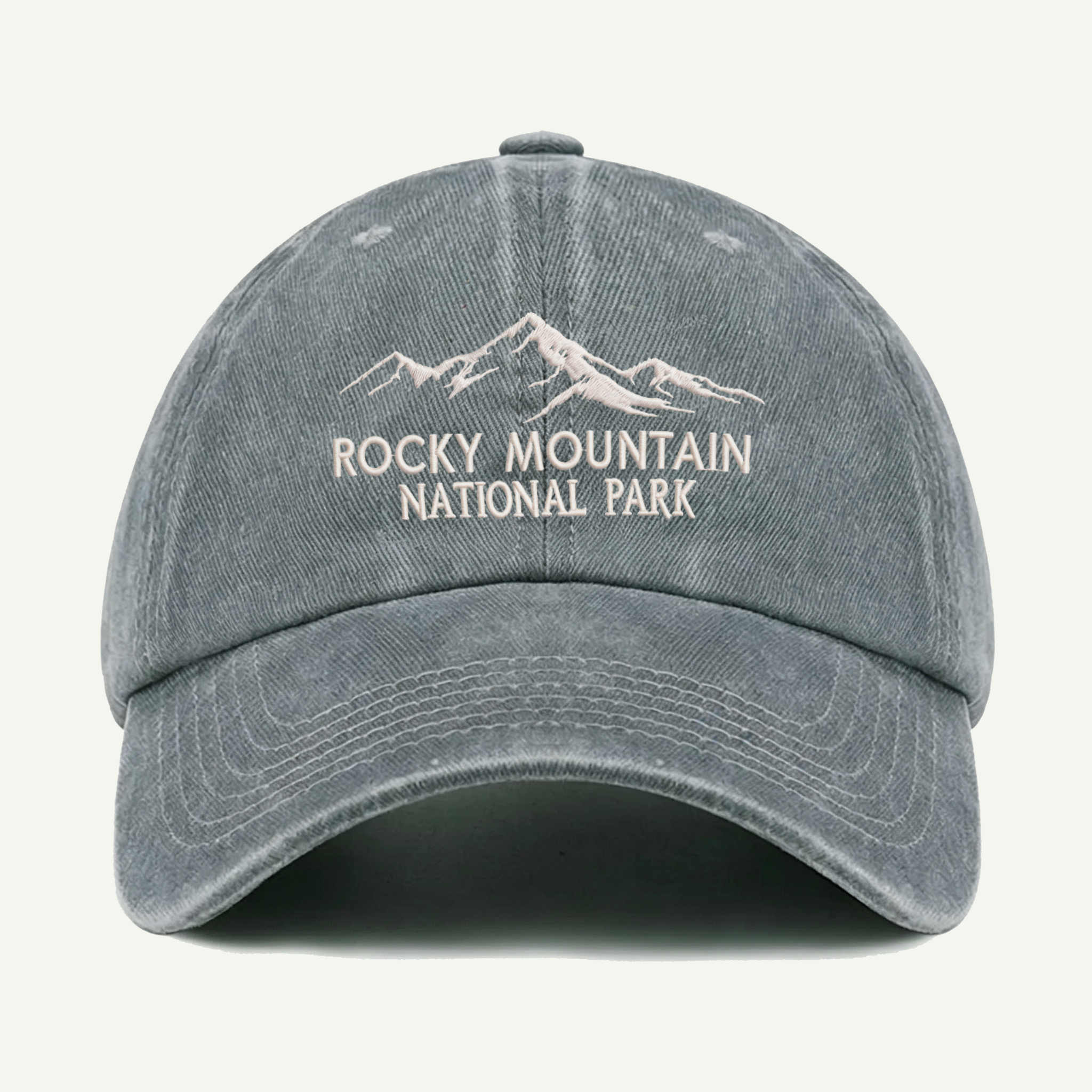 Rocky Mountain National Park Washed Embroidered Hat