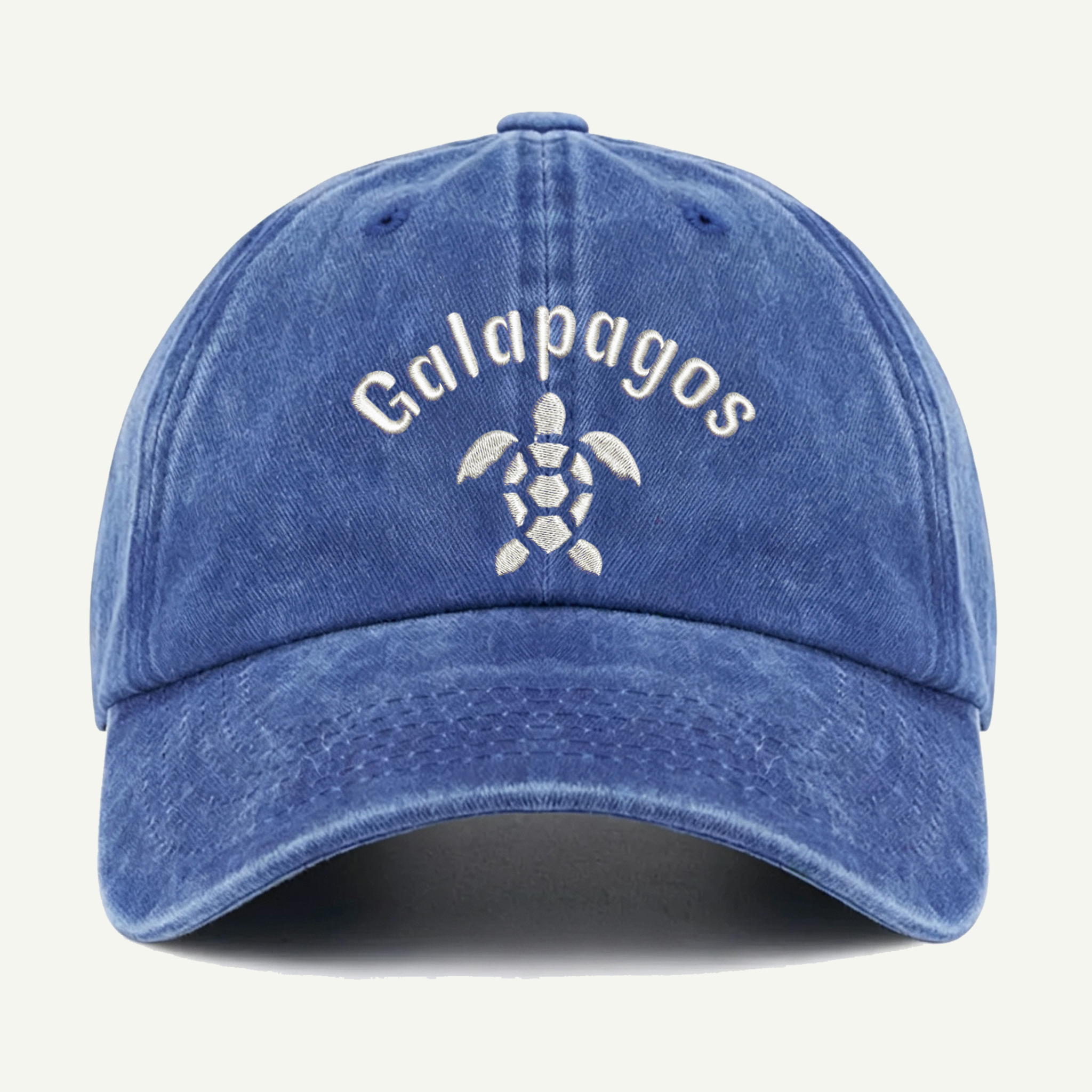 Galapagos Sea Turtle Washed Embroidered Hat