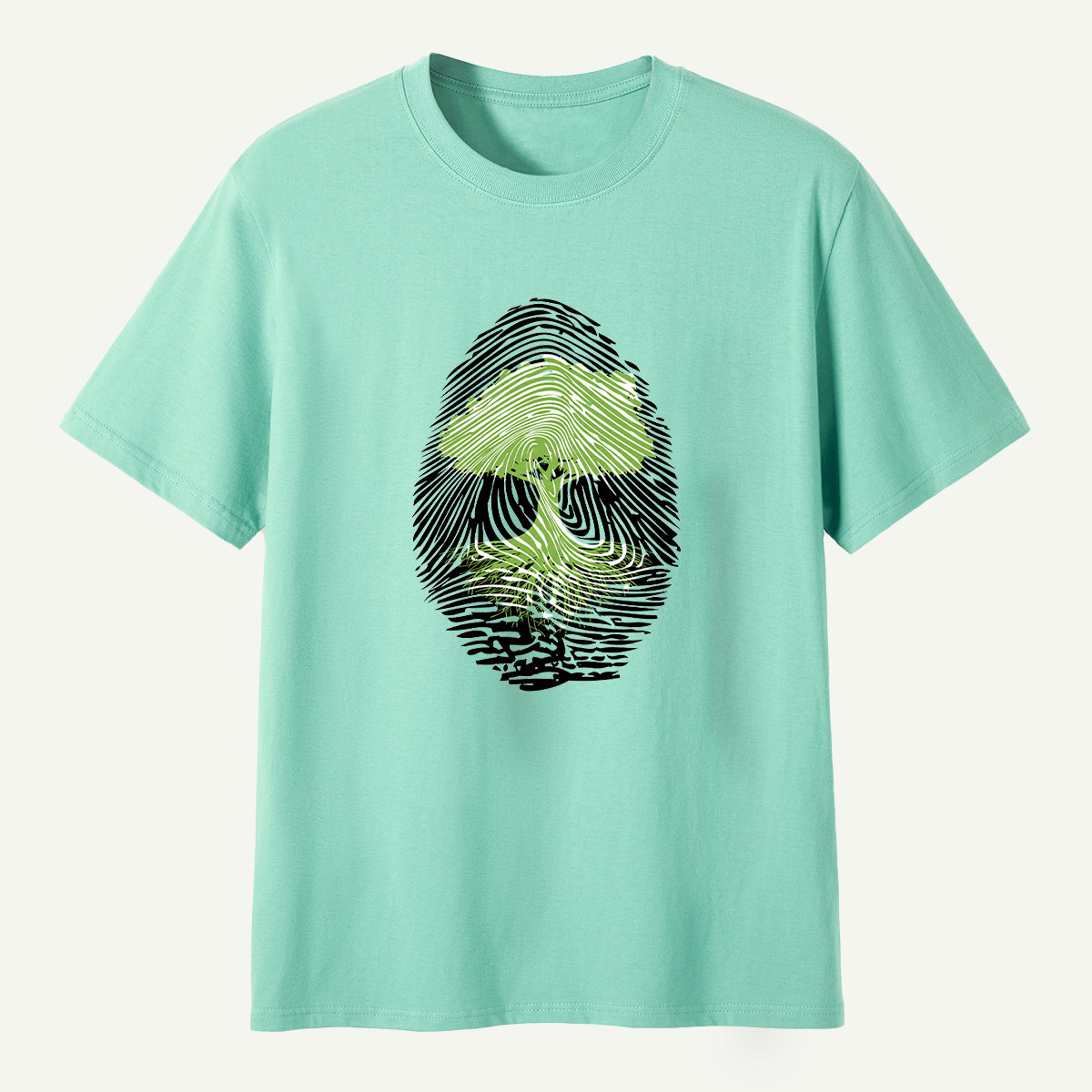 Tree Fingerprint Nature Symbol T-Shirt