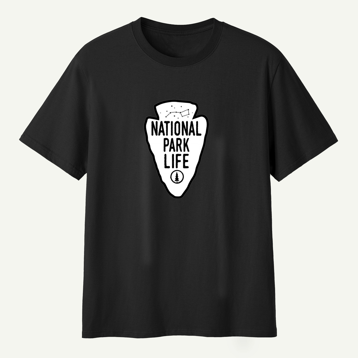 National Park Life Pine Tree Constellation Arrowhead Emblem T-Shirt