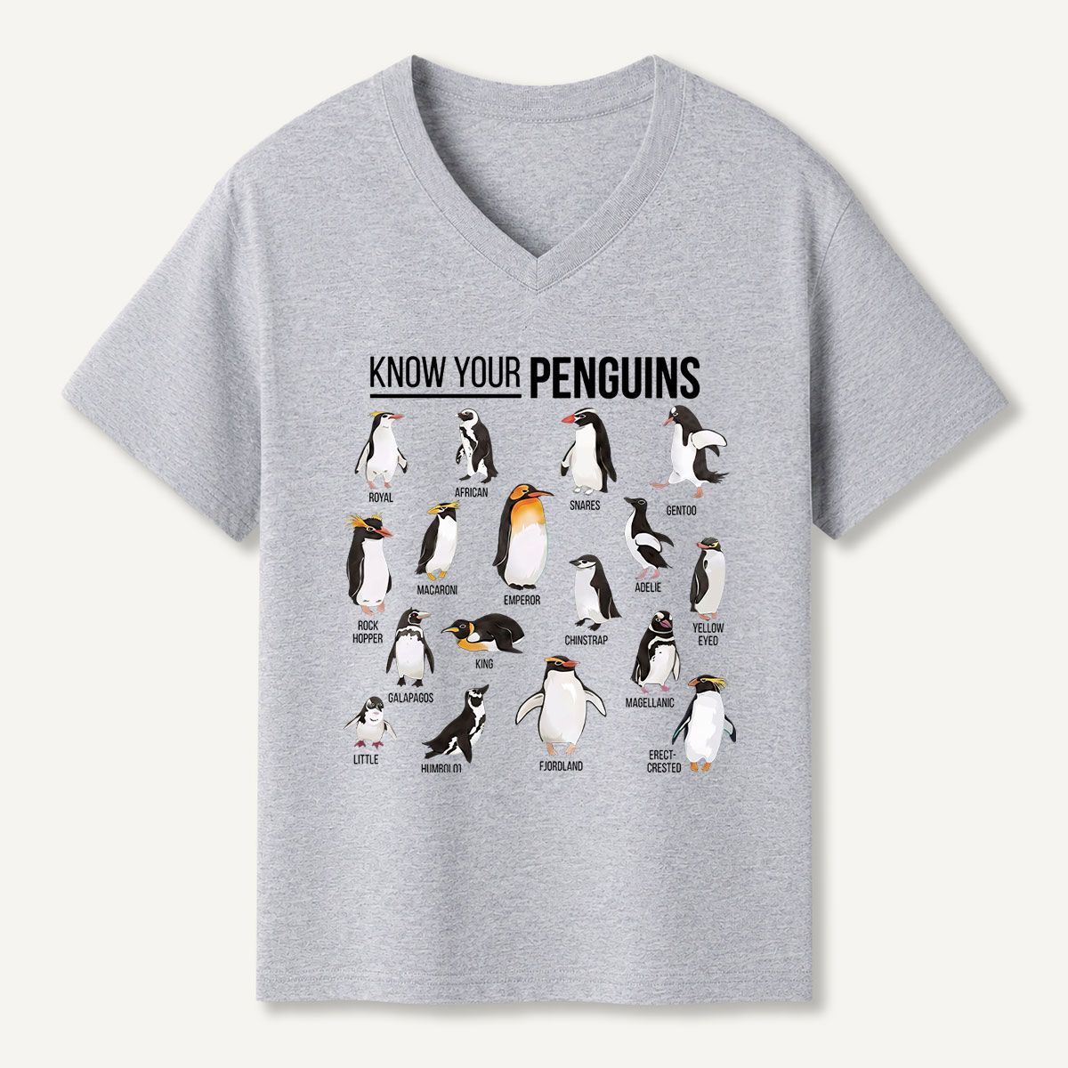 Know Your Penguins V-neck T-Shirt