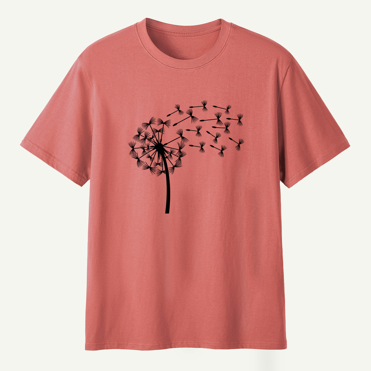 Dandelion Seeds Line Art T-Shirt